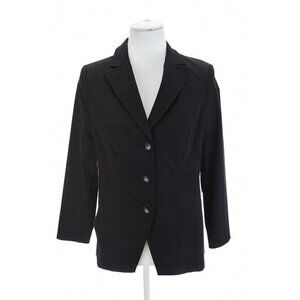Trixi Schober Germany Solid Black Stretch Blazer Jacket US Sz 8 Womens